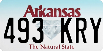 AR license plate 493KRY