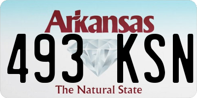 AR license plate 493KSN