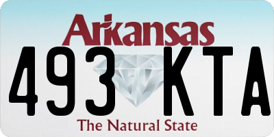 AR license plate 493KTA