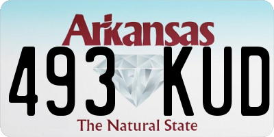 AR license plate 493KUD