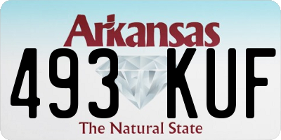 AR license plate 493KUF