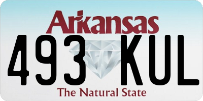 AR license plate 493KUL
