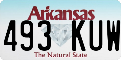 AR license plate 493KUW