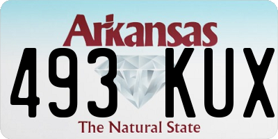 AR license plate 493KUX