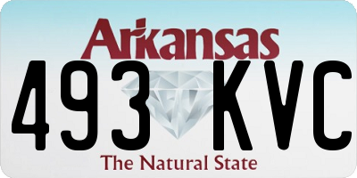 AR license plate 493KVC
