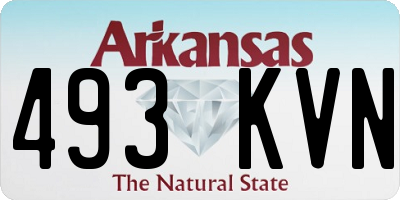 AR license plate 493KVN