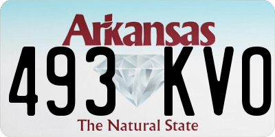 AR license plate 493KVO