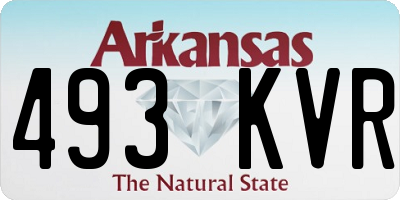 AR license plate 493KVR