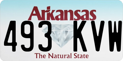 AR license plate 493KVW