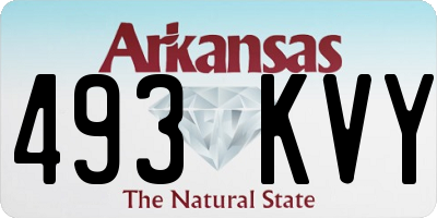 AR license plate 493KVY