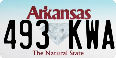 AR license plate 493KWA