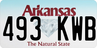 AR license plate 493KWB