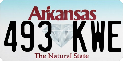 AR license plate 493KWE