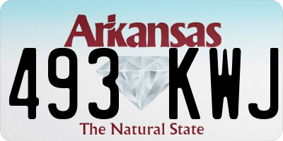 AR license plate 493KWJ