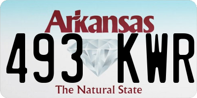 AR license plate 493KWR