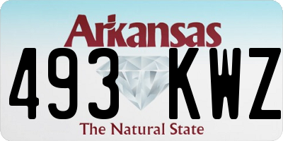 AR license plate 493KWZ