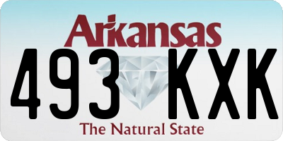 AR license plate 493KXK