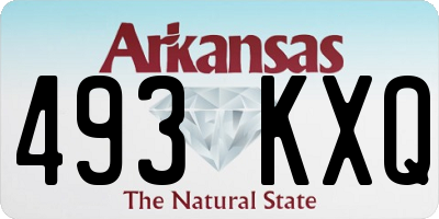 AR license plate 493KXQ
