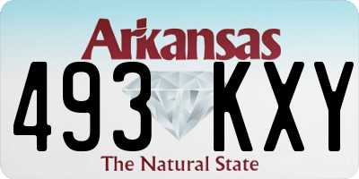 AR license plate 493KXY