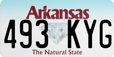 AR license plate 493KYG