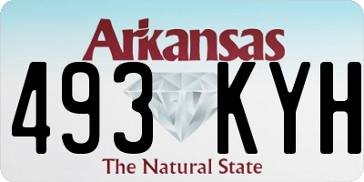 AR license plate 493KYH