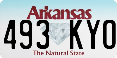 AR license plate 493KYO
