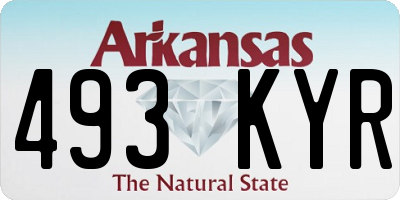 AR license plate 493KYR