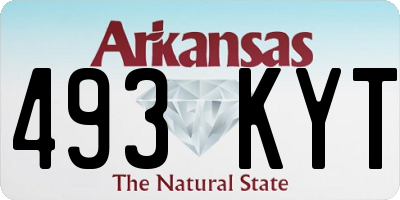 AR license plate 493KYT