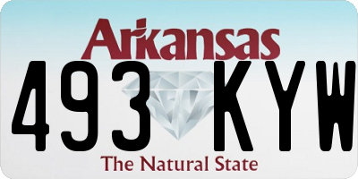 AR license plate 493KYW