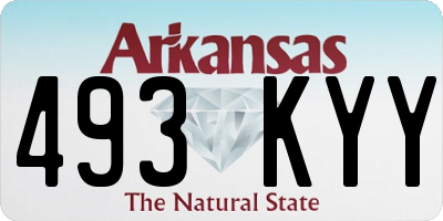 AR license plate 493KYY