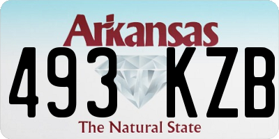 AR license plate 493KZB