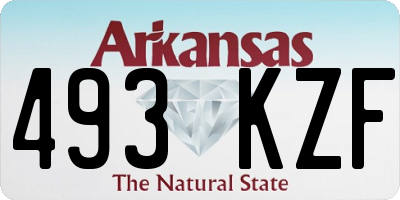 AR license plate 493KZF