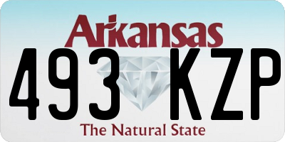 AR license plate 493KZP