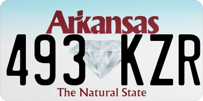 AR license plate 493KZR
