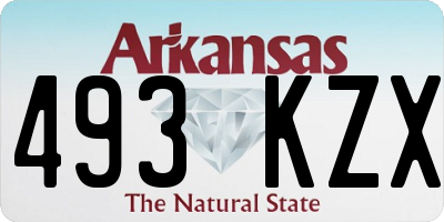 AR license plate 493KZX