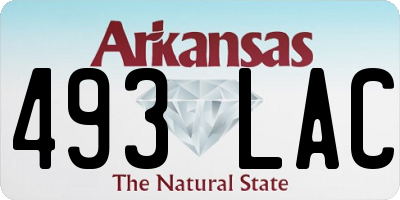 AR license plate 493LAC