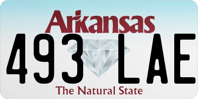 AR license plate 493LAE