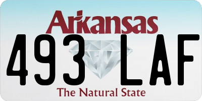 AR license plate 493LAF