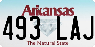 AR license plate 493LAJ