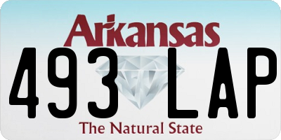AR license plate 493LAP