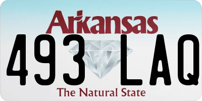 AR license plate 493LAQ