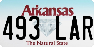 AR license plate 493LAR