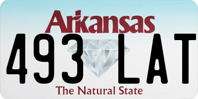 AR license plate 493LAT