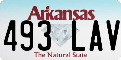 AR license plate 493LAV