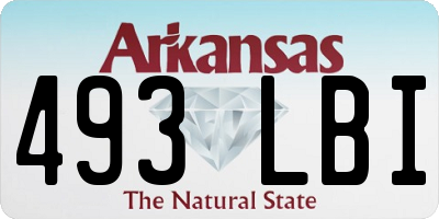 AR license plate 493LBI