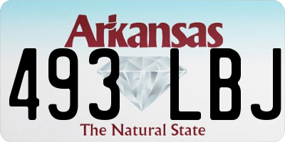 AR license plate 493LBJ