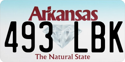 AR license plate 493LBK