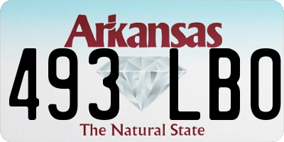 AR license plate 493LBO