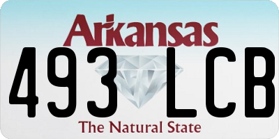 AR license plate 493LCB