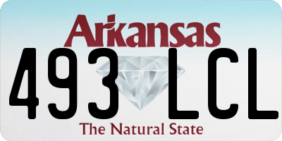 AR license plate 493LCL